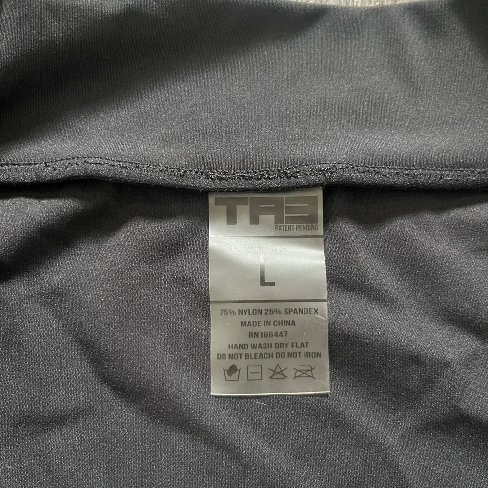 Ta3‎ Black Mini Skirt Drawstring Ruched Side Stretch Casual Activewear L
